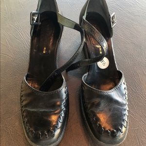 BLACK WEDGES by ROBERT CLERGERIE OF PARIS 8.5 NWOT